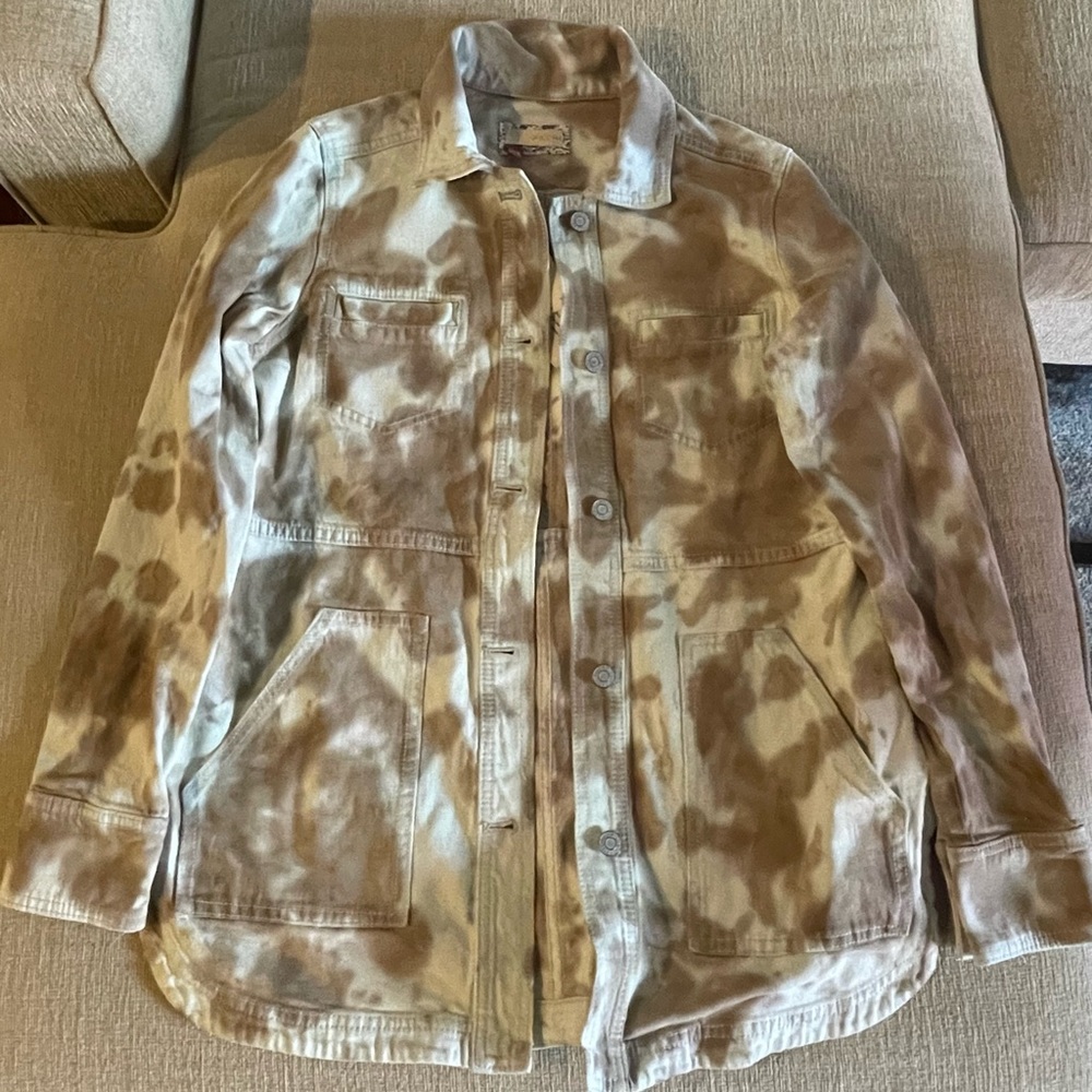 Anthropologie - BNWT - Pilcro Tie Dye Denim Jacket Shirt Shacket - XSmall